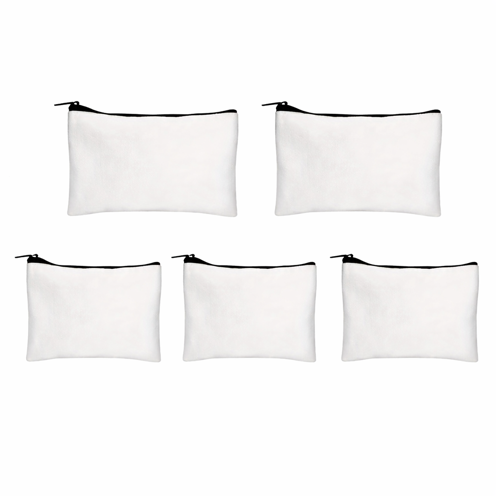 Transfer Pen Ink - 5pcs Blank White Canvas Zipper Pouches