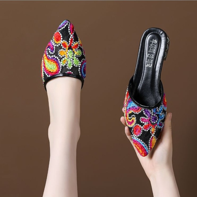Embroidery Style - Ethnic Style 2026 Summer Women Pointed