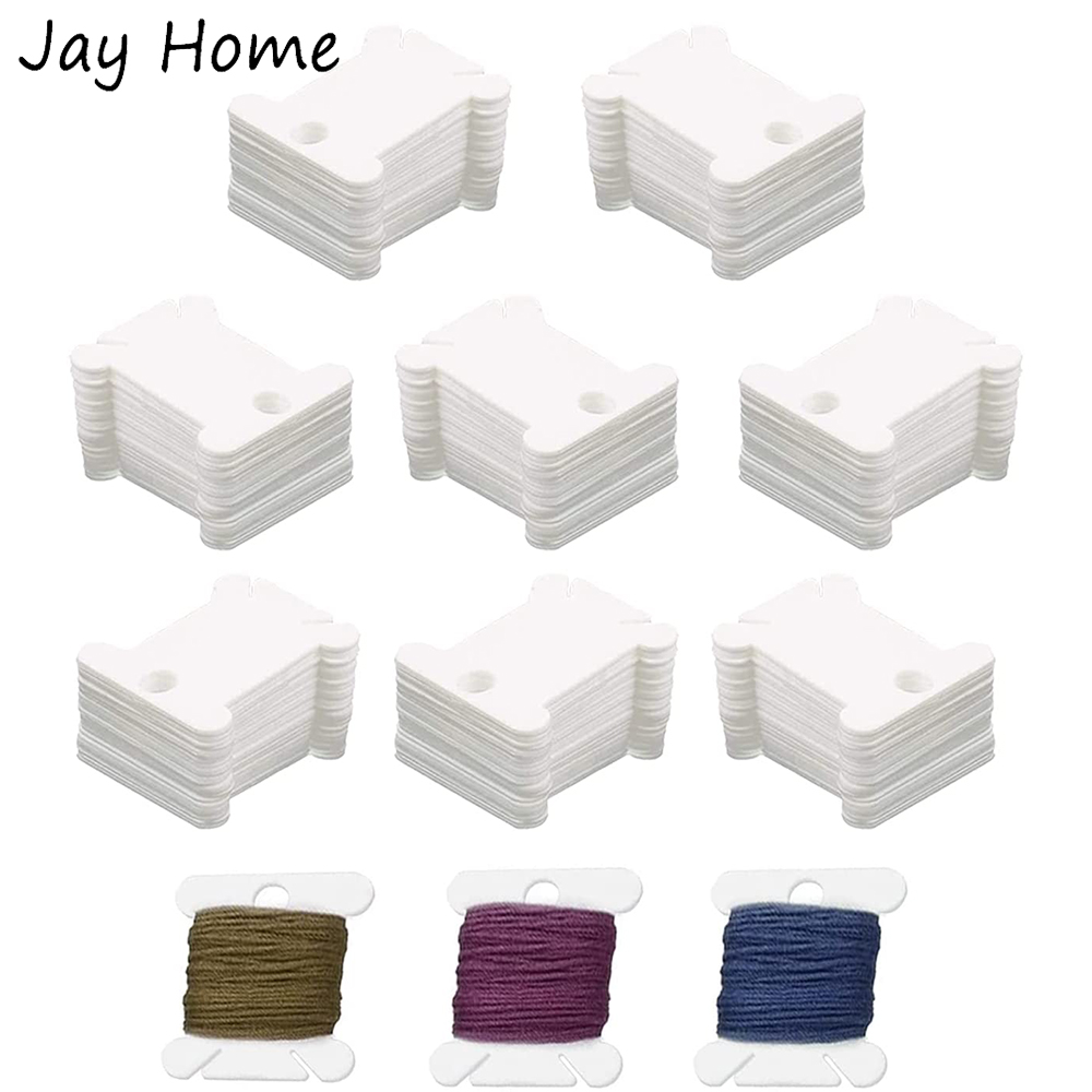 Embroidery Software - 50/100Pcs Plastic Floss Bobbins for Embroidery