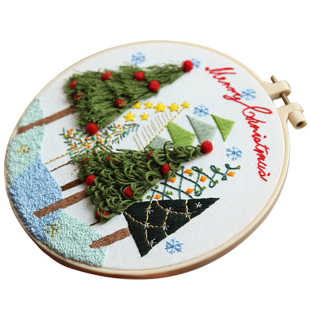 Embroidery Xmas Kits - Christmas Embroidery DIY Kit Santa Claus