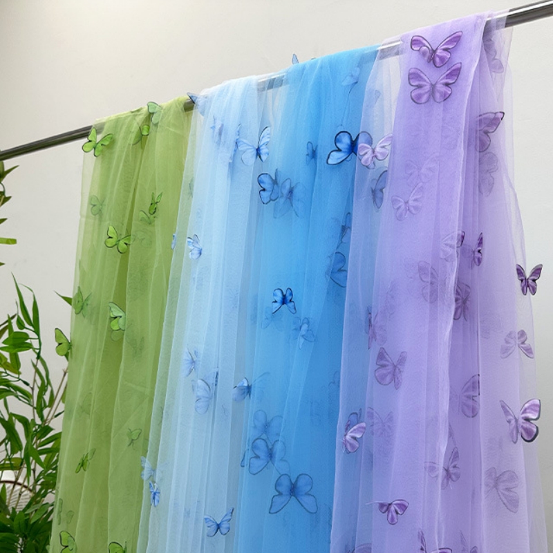 Embroidery Underlay - 3D Butterfly Embroidery Tulle Fabric Stereo