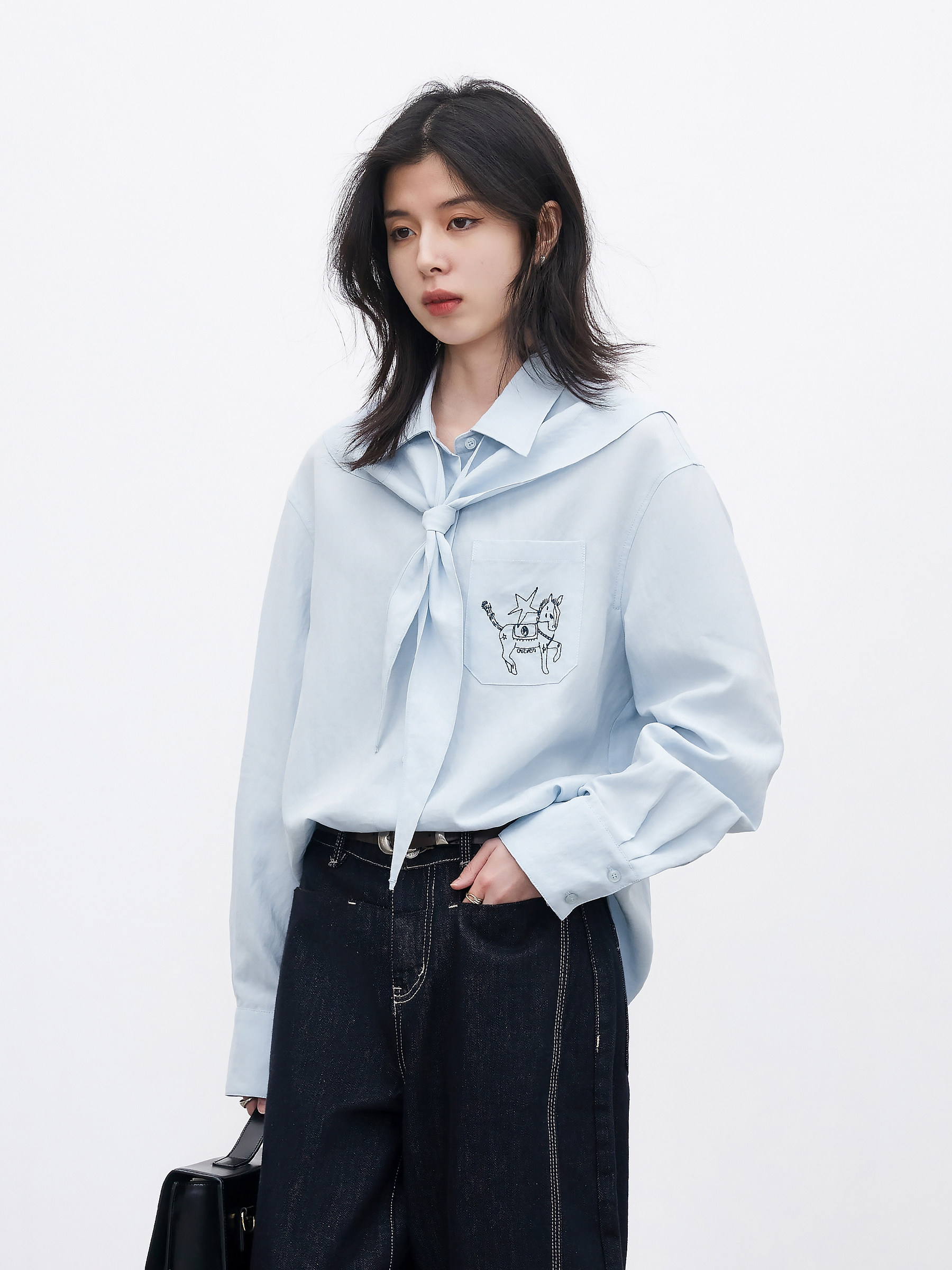 CHIC VEN New Korean Women Shir - Embroidery Patch reseña y precio