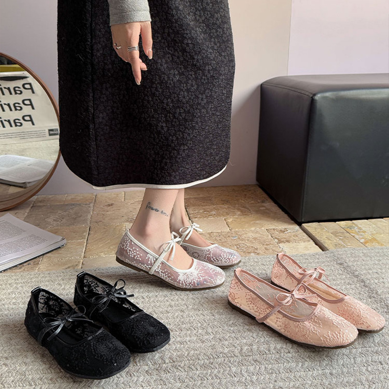Women's Gentle Ballet Flat Sho - Embroidery Flat Shoes reseña y precio
