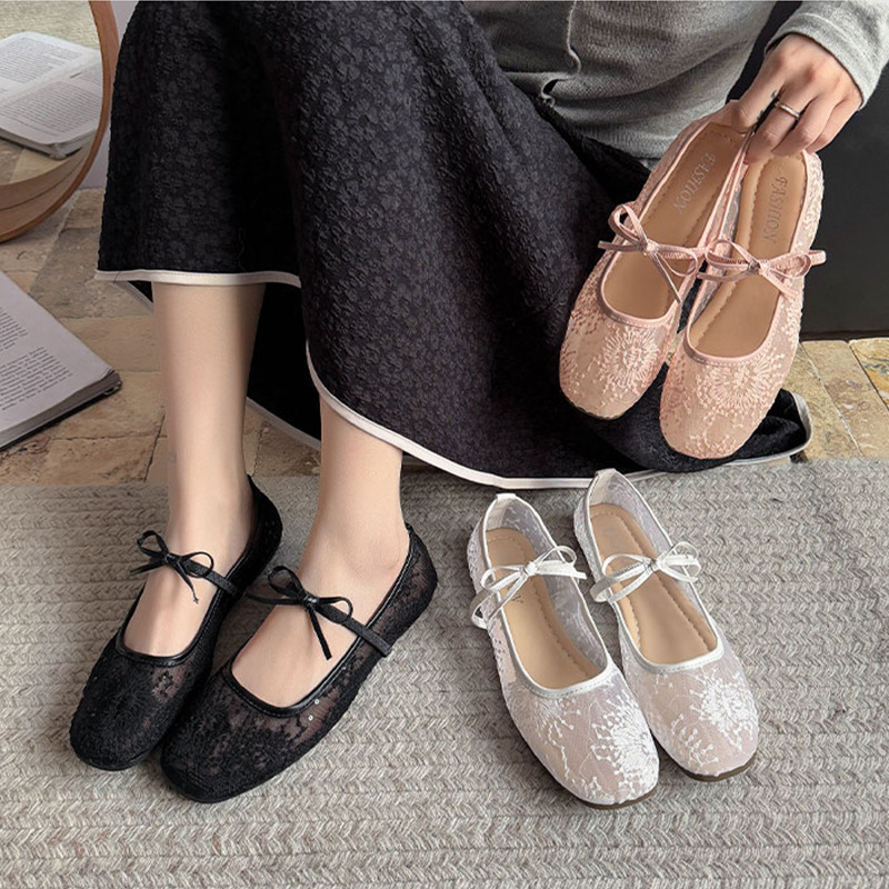 Women's Gentle Ballet Flat Sho - Embroidery Flat Shoes reseña y precio