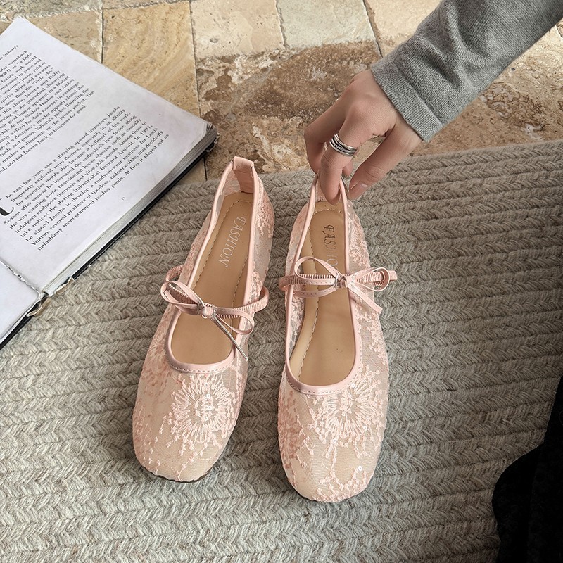 Women's Gentle Ballet Flat Sho - Embroidery Flat Shoes reseña y precio