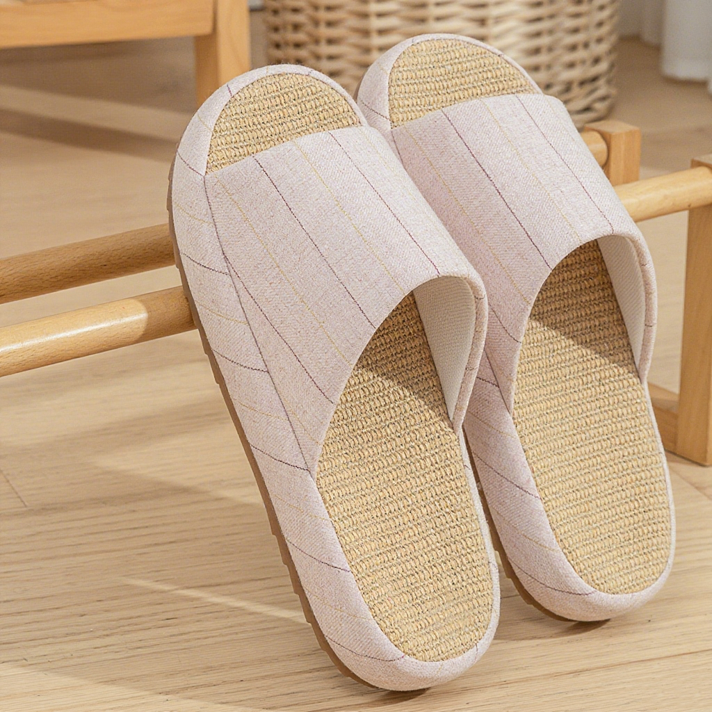 Summer Women Home Slippers Lin - Embroidery Flat Shoes reseña y precio