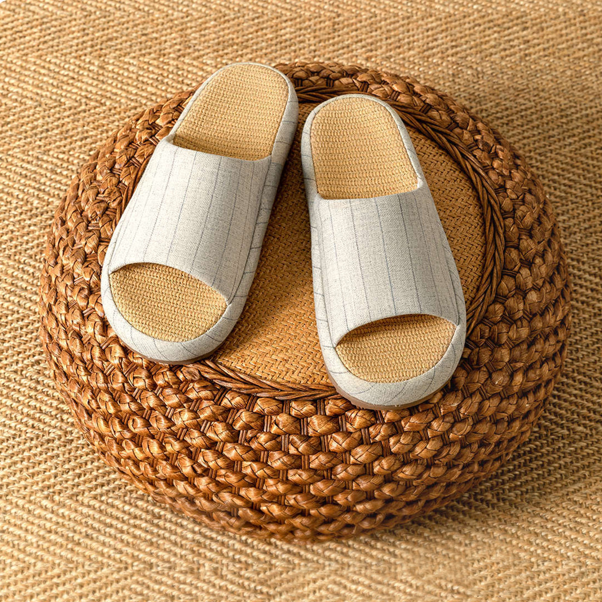 Summer Women Home Slippers Lin - Embroidery Flat Shoes reseña y precio