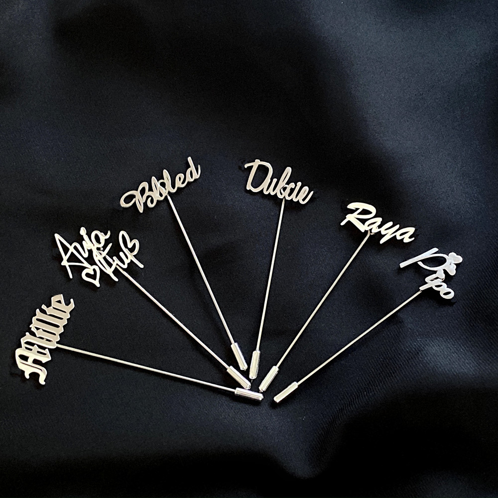 Personalized Men Lapel Pin Cus - Embroidery Initials reseña y precio