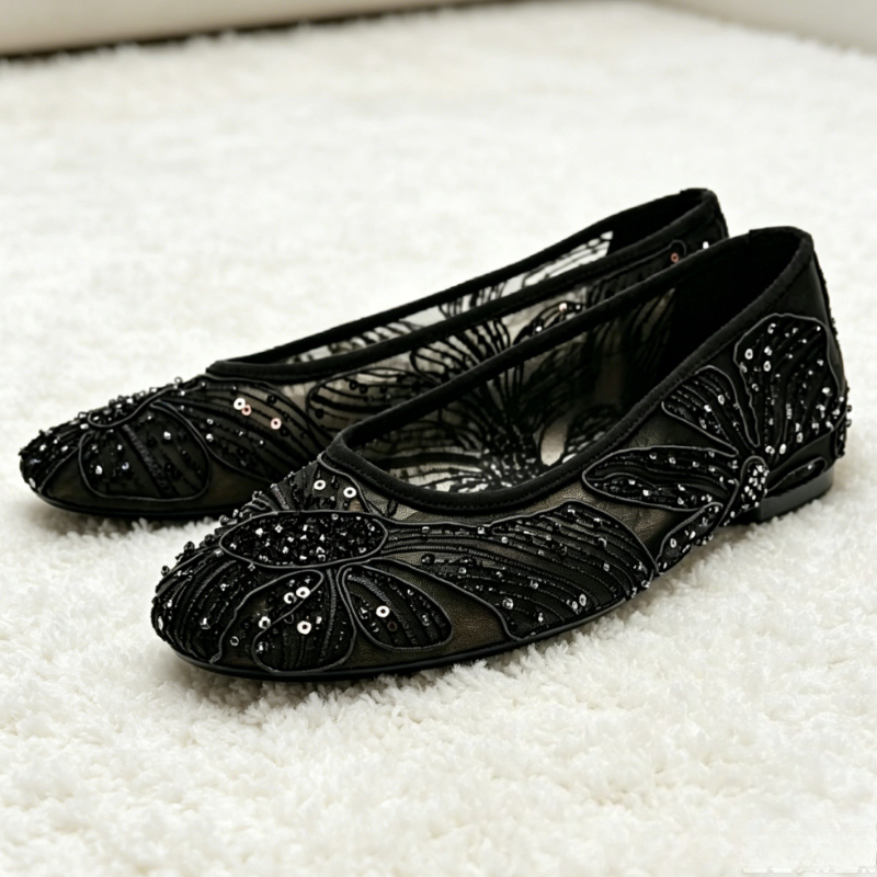 Luxury Designer Ballet Flats f - Embroidery Flat Shoes reseña y precio