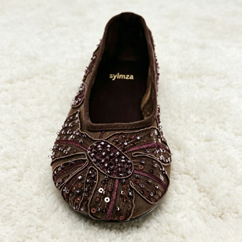 Luxury Designer Ballet Flats f - Embroidery Flat Shoes reseña y precio