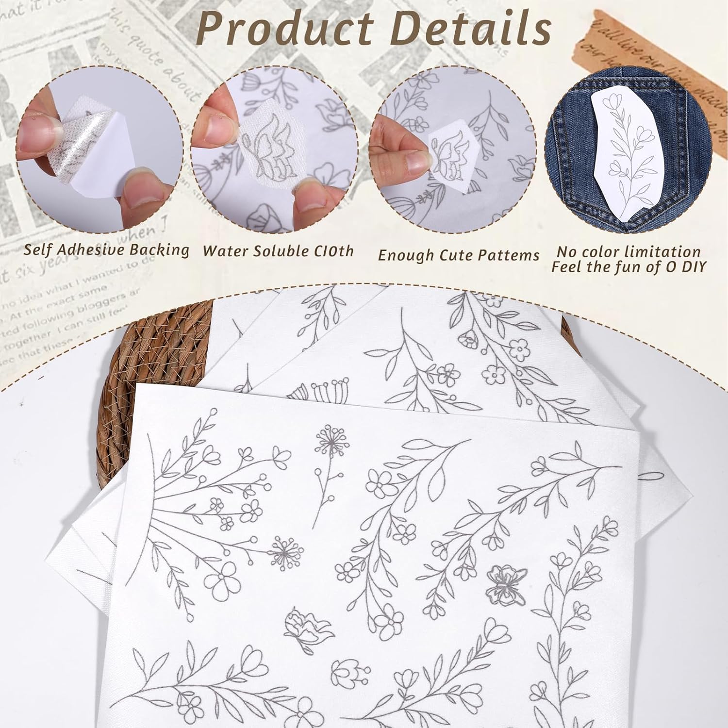 Stick & Stitch Water Soluble E - Embroidery Daisy reseña y precio