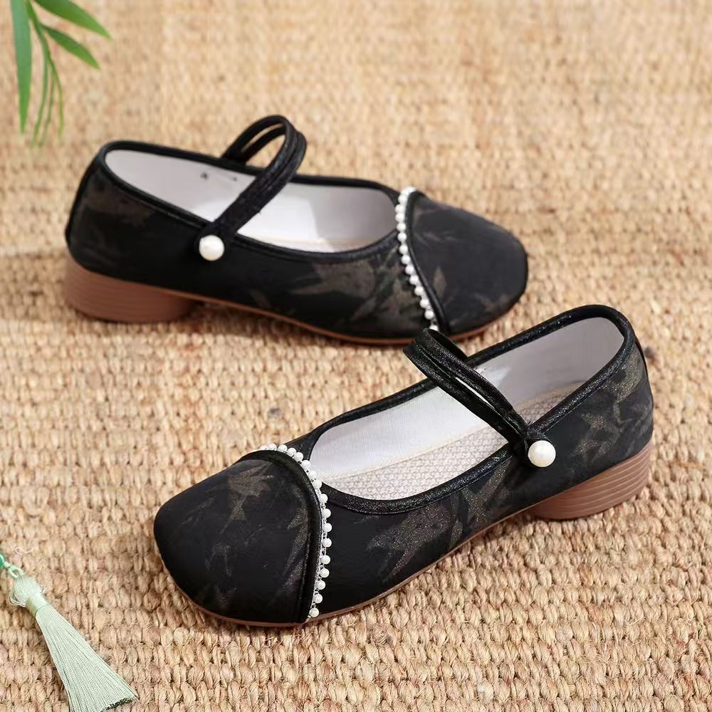 Chinese Style Women Low Heel C - Embroidery Style reseña y precio