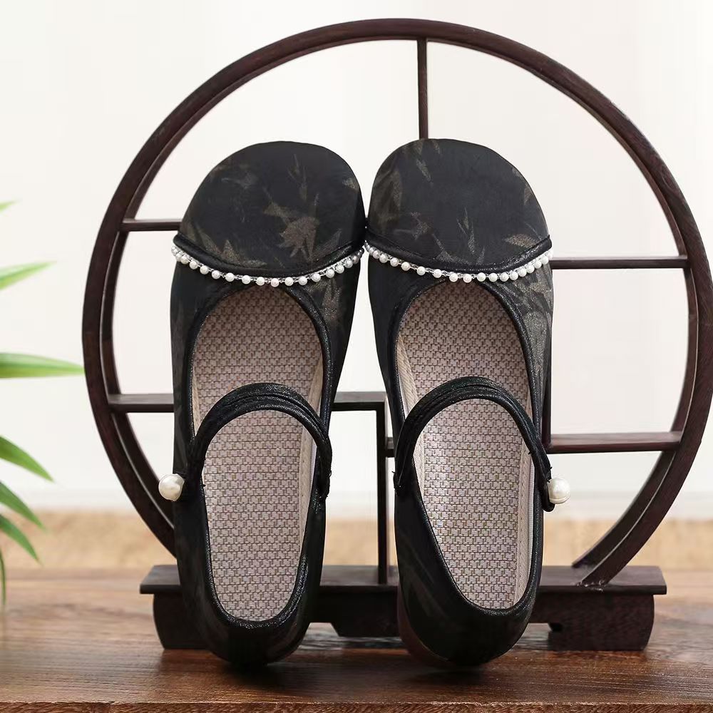 Chinese Style Women Low Heel C - Embroidery Style reseña y precio