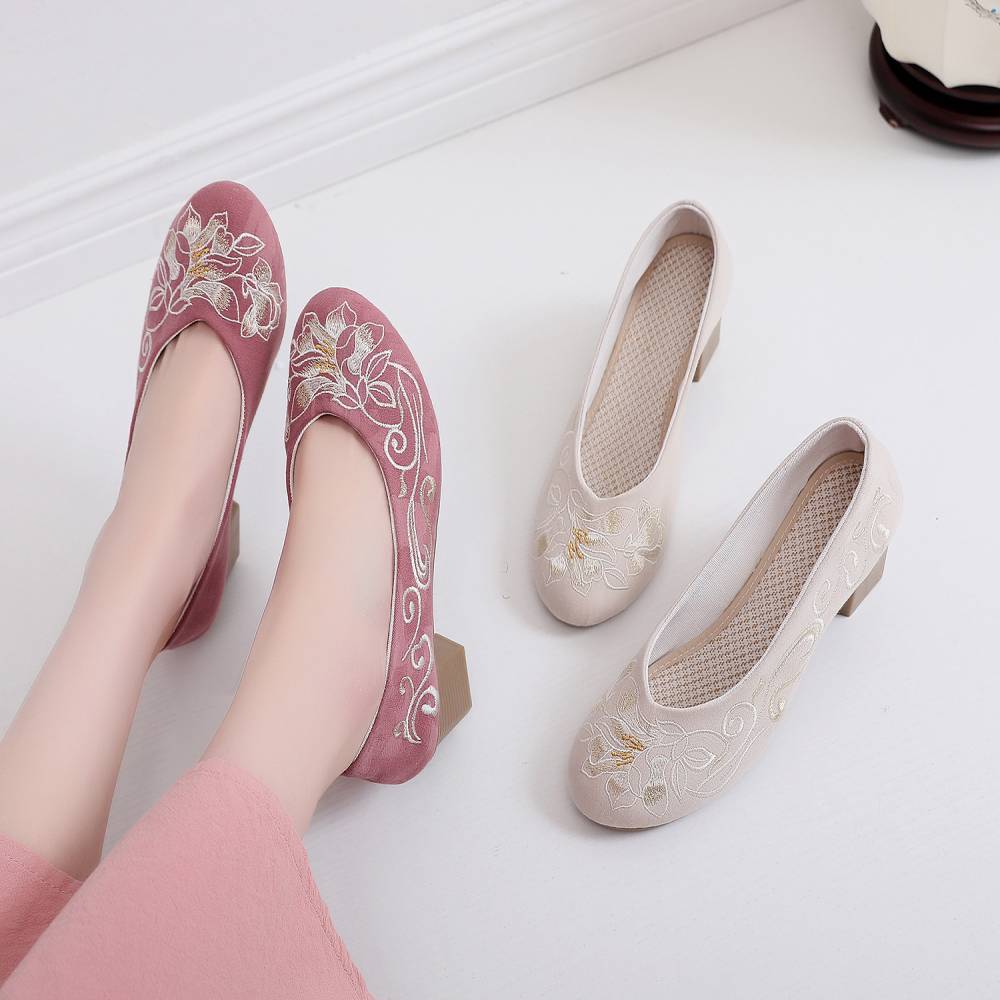 2026 Women's Wine Red & Beige  - Embroidery Style reseña y precio