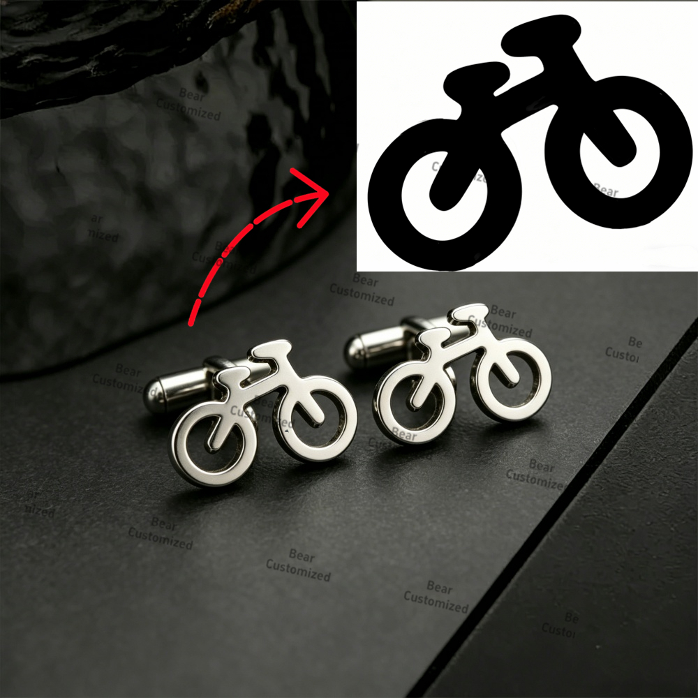 Men Custom Logo Tie Clip Cuffl - Embroidery Initials reseña y precio