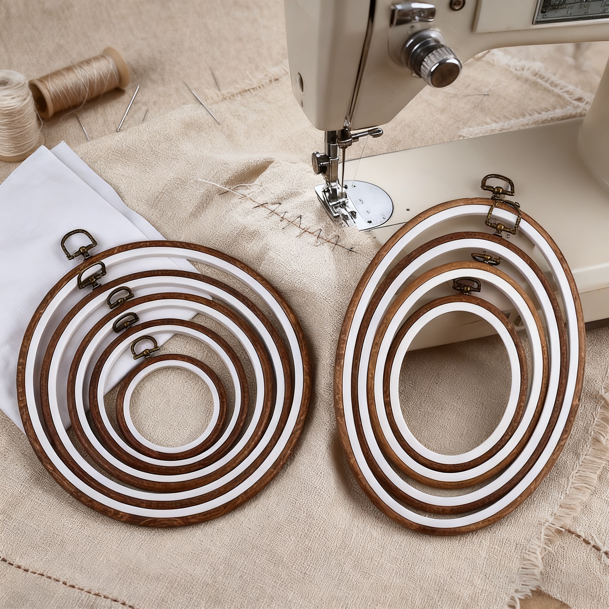 10PCS Sewing Tool Round Oval I - Embroidery Hooping reseña y precio