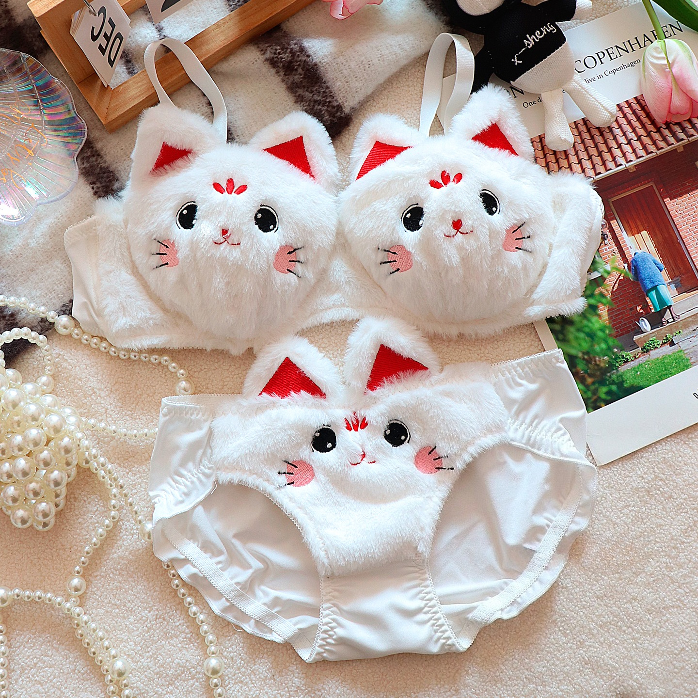 Japan Kawaii Plush Women Bra B - Embroidery Set reseña y precio