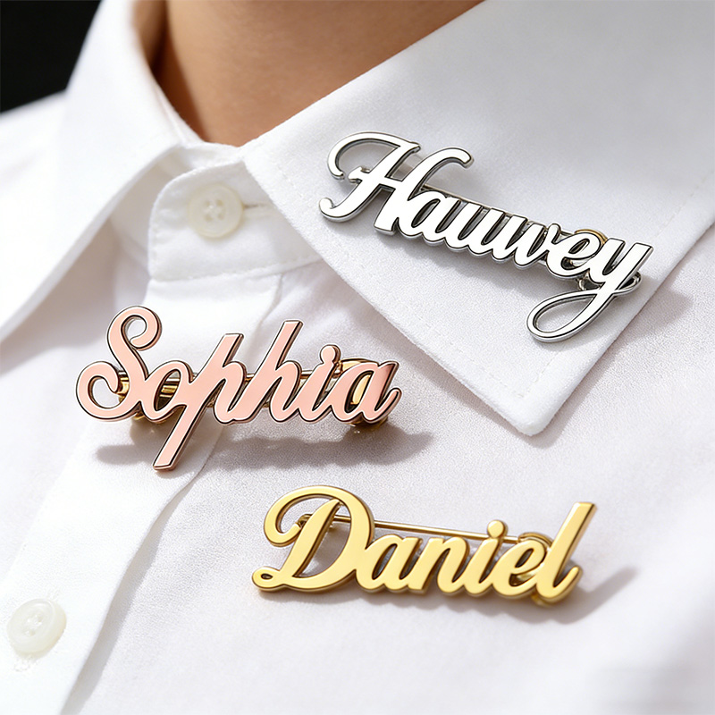 Stainless Steel Custom Name In - Embroidery Initials reseña y precio