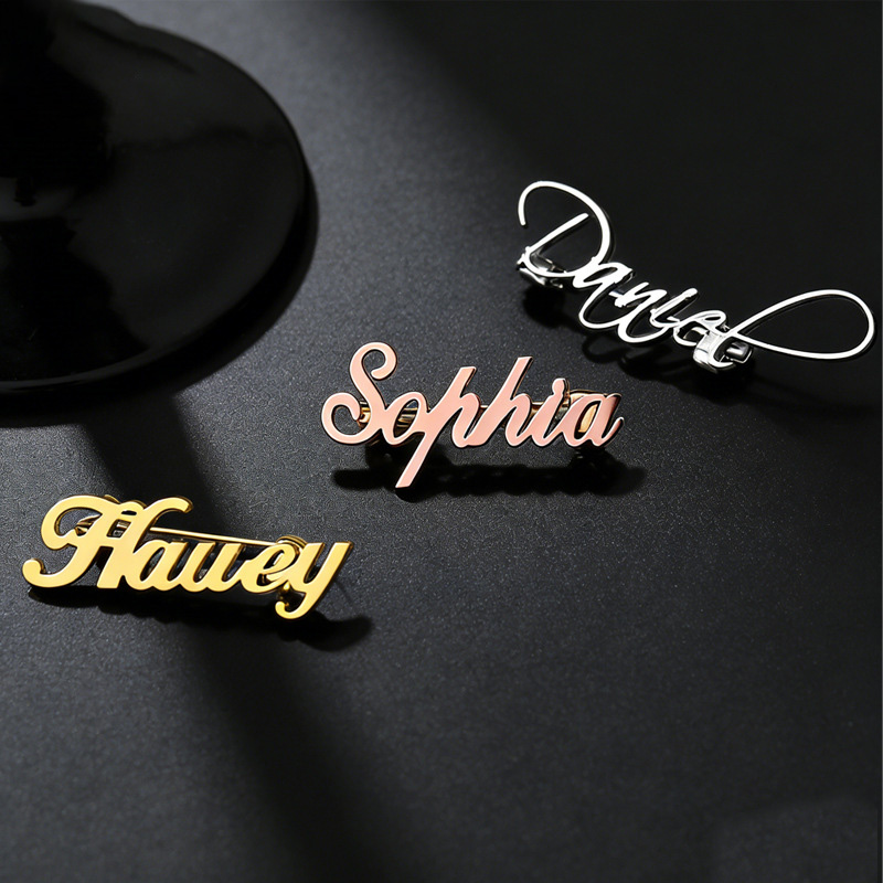 Stainless Steel Custom Name In - Embroidery Initials reseña y precio