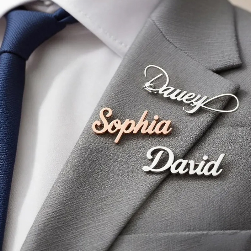 Stainless Steel Custom Name In - Embroidery Initials reseña y precio