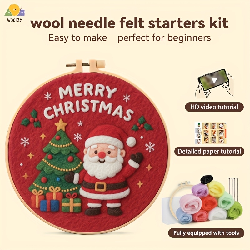 Santa & Christmas Tree Felt Em - Embroidery Xmas Kits reseña y precio