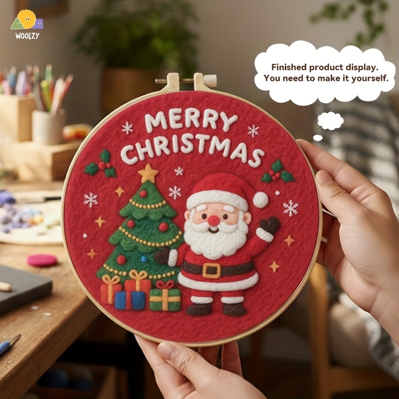 Santa & Christmas Tree Felt Em - Embroidery Xmas Kits reseña y precio