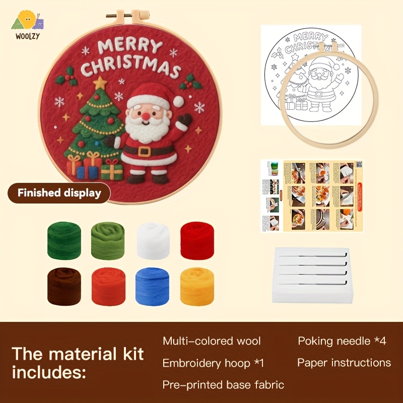 Santa & Christmas Tree Felt Em - Embroidery Xmas Kits reseña y precio