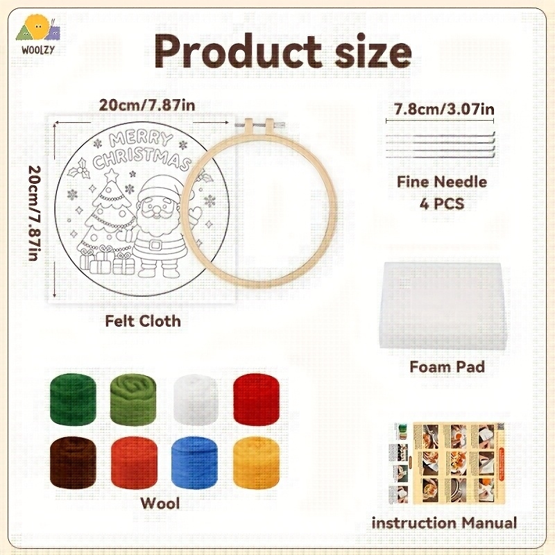Santa & Christmas Tree Felt Em - Embroidery Xmas Kits reseña y precio