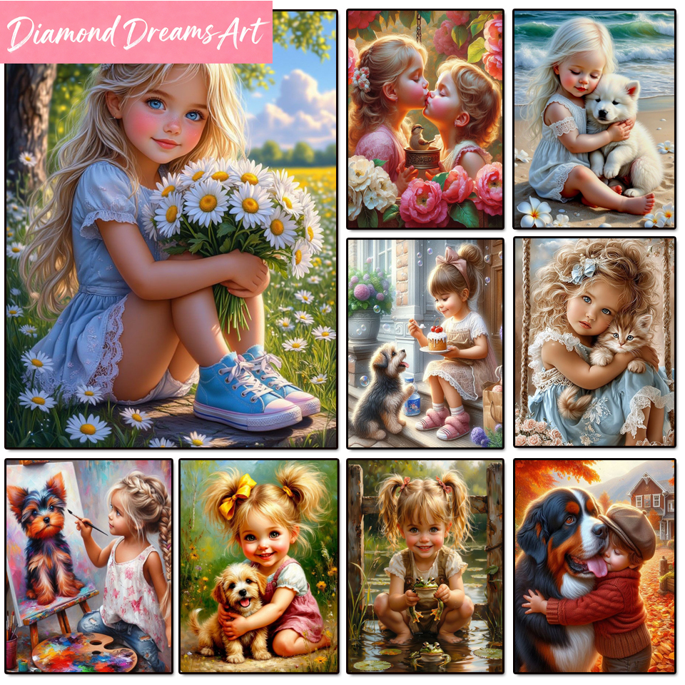 Frameless,5D DIY Diamond Paint - Embroidery Daisy reseña y precio