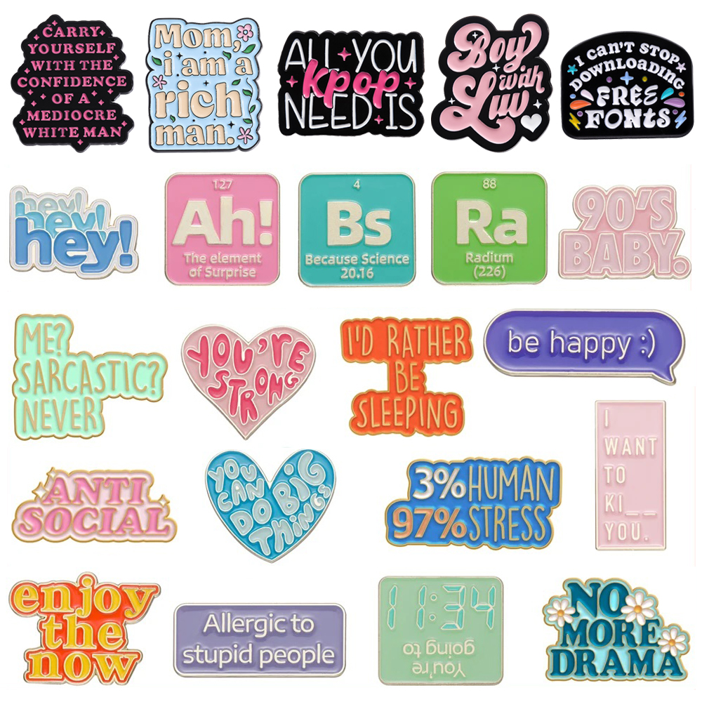 Hello Letter Enamel Brooch Anx - Embroidery Initials reseña y precio