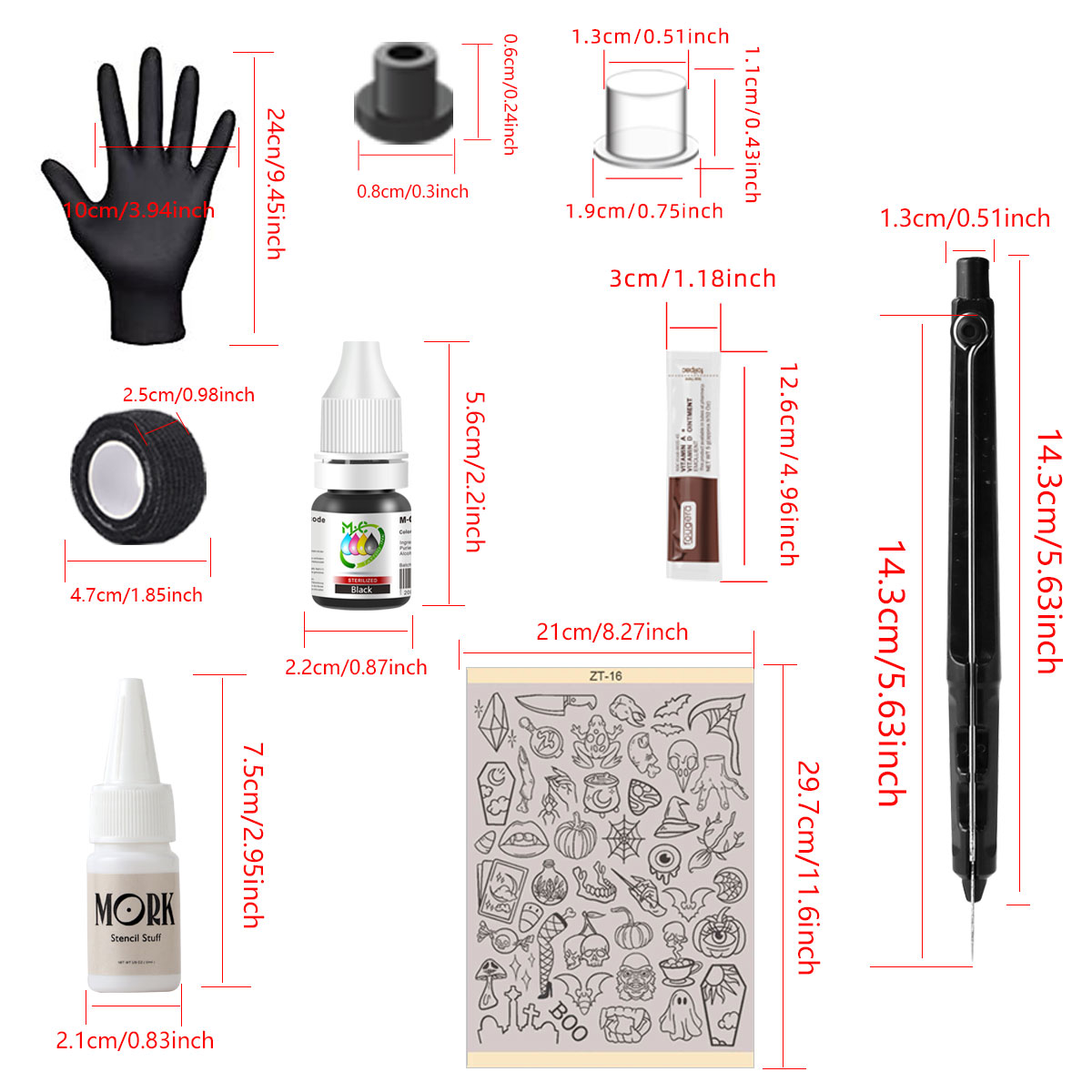 Complete Hand Poke and Stick T - Transfer Pen Ink reseña y precio