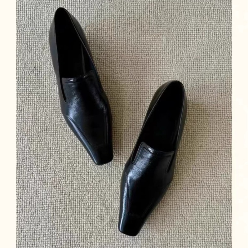 Retro Square Toe Deep Mouth Sl - Embroidery Flat Shoes reseña y precio