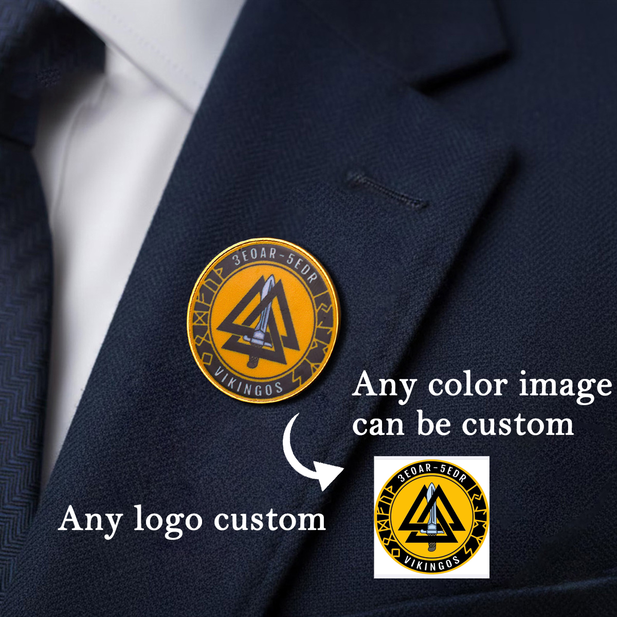 Custom Any Shape Logo Badge Co - Embroidery Initials reseña y precio