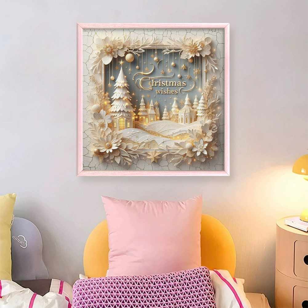 Xmas Printed Cross Stitch Kit  - Embroidery Xmas Kits reseña y precio
