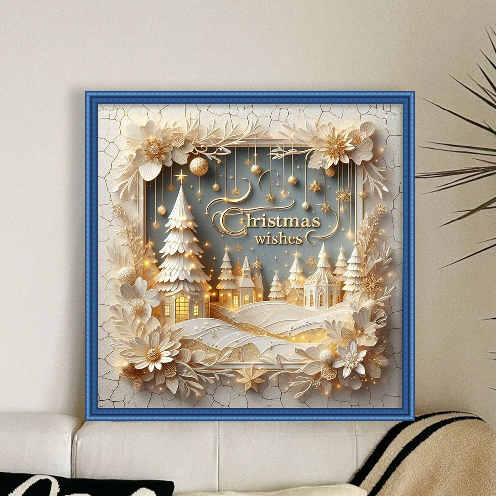 Xmas Printed Cross Stitch Kit  - Embroidery Xmas Kits reseña y precio