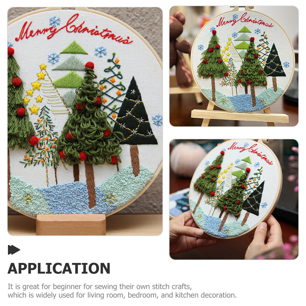 Christmas Embroidery Kit 20cm  - Embroidery Xmas Kits reseña y precio