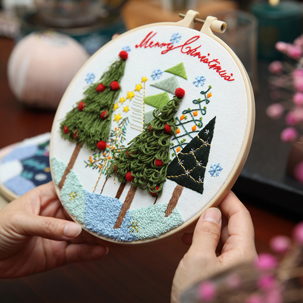 Christmas Embroidery Kit 20cm  - Embroidery Xmas Kits reseña y precio