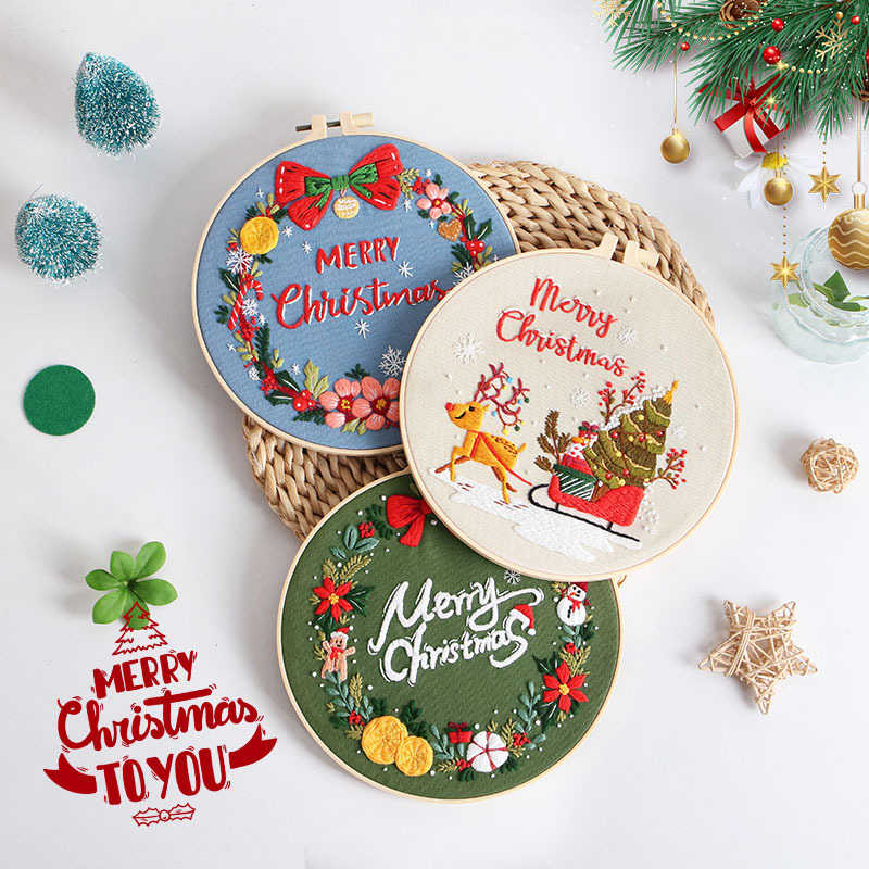 Merry Christmas DIY Embroidery - Embroidery Xmas Kits reseña y precio