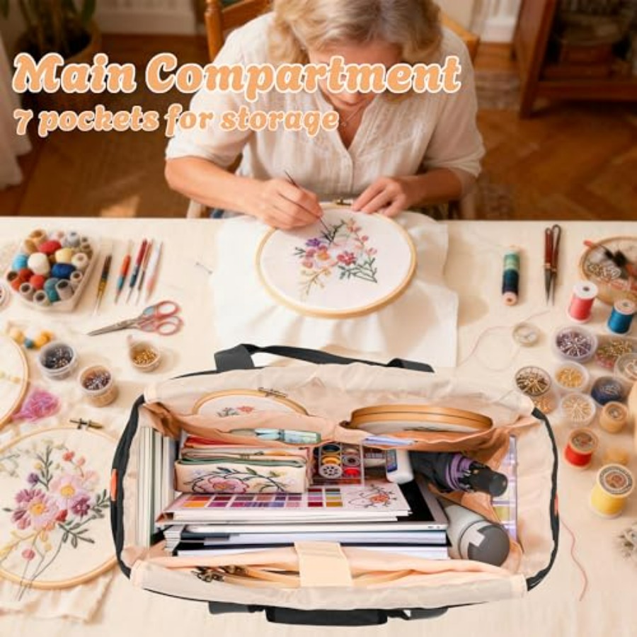 CROTIRAD Embroidery Bag Organi - Embroidery Hooping reseña y precio