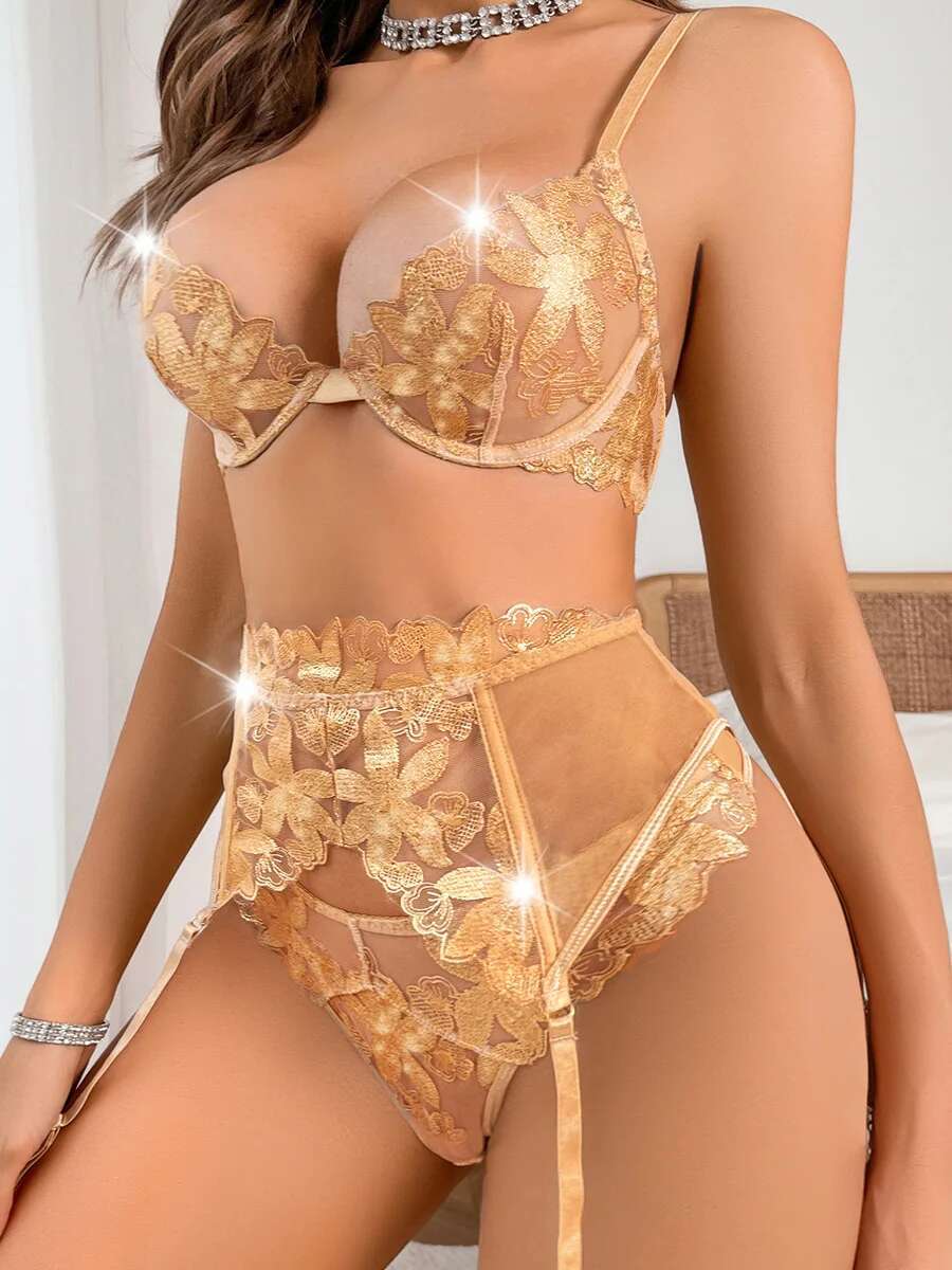 New Three Piece Fun Set Gold F - Embroidery Underlay reseña y precio