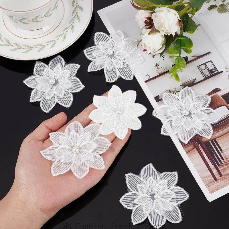 20Pack Decorative White Flower - Embroidery Patch reseña y precio