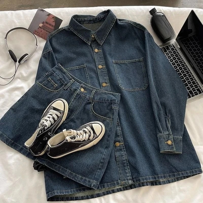 Y2K Denim Skirt Set: Vintage J - Embroidery Set reseña y precio