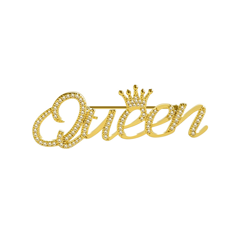 Letter Queen High-End Brooch f - Embroidery Initials reseña y precio