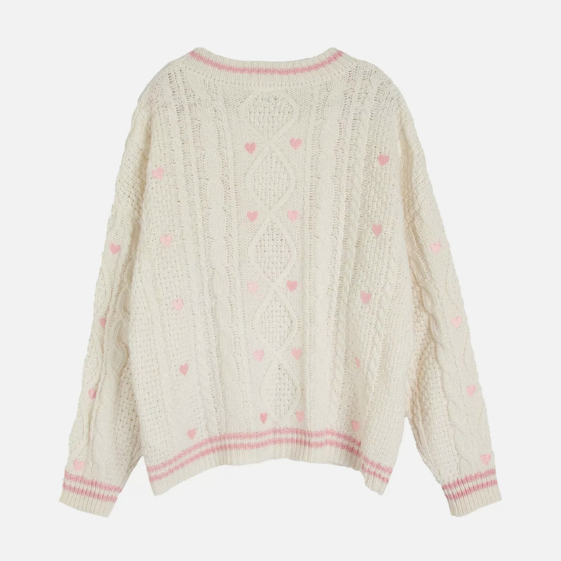 Lover Cardigan with Pink Heart - Embroidery Patch reseña y precio
