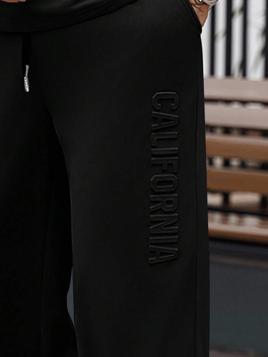 Mens Casual Solid Color Letter - Embroidery Set reseña y precio