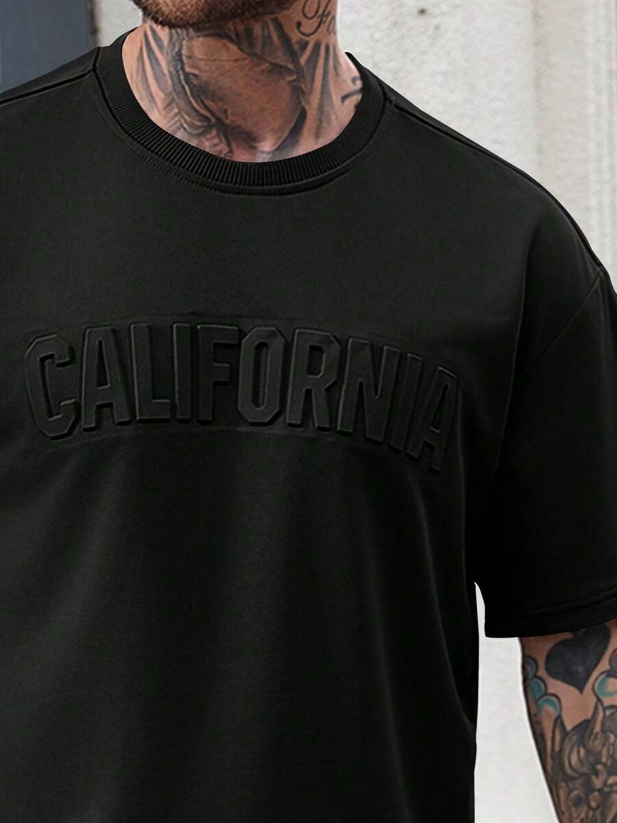 Mens Casual Solid Color Letter - Embroidery Set reseña y precio