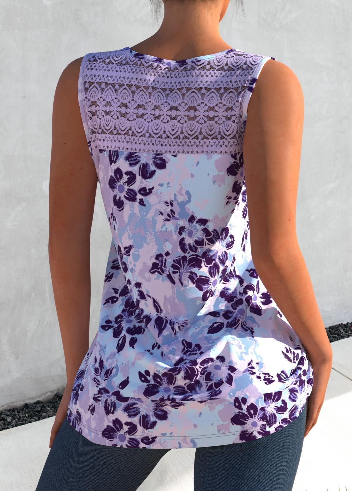 Plus Size Cross Strap Floral P - Embroidery Daisy reseña y precio