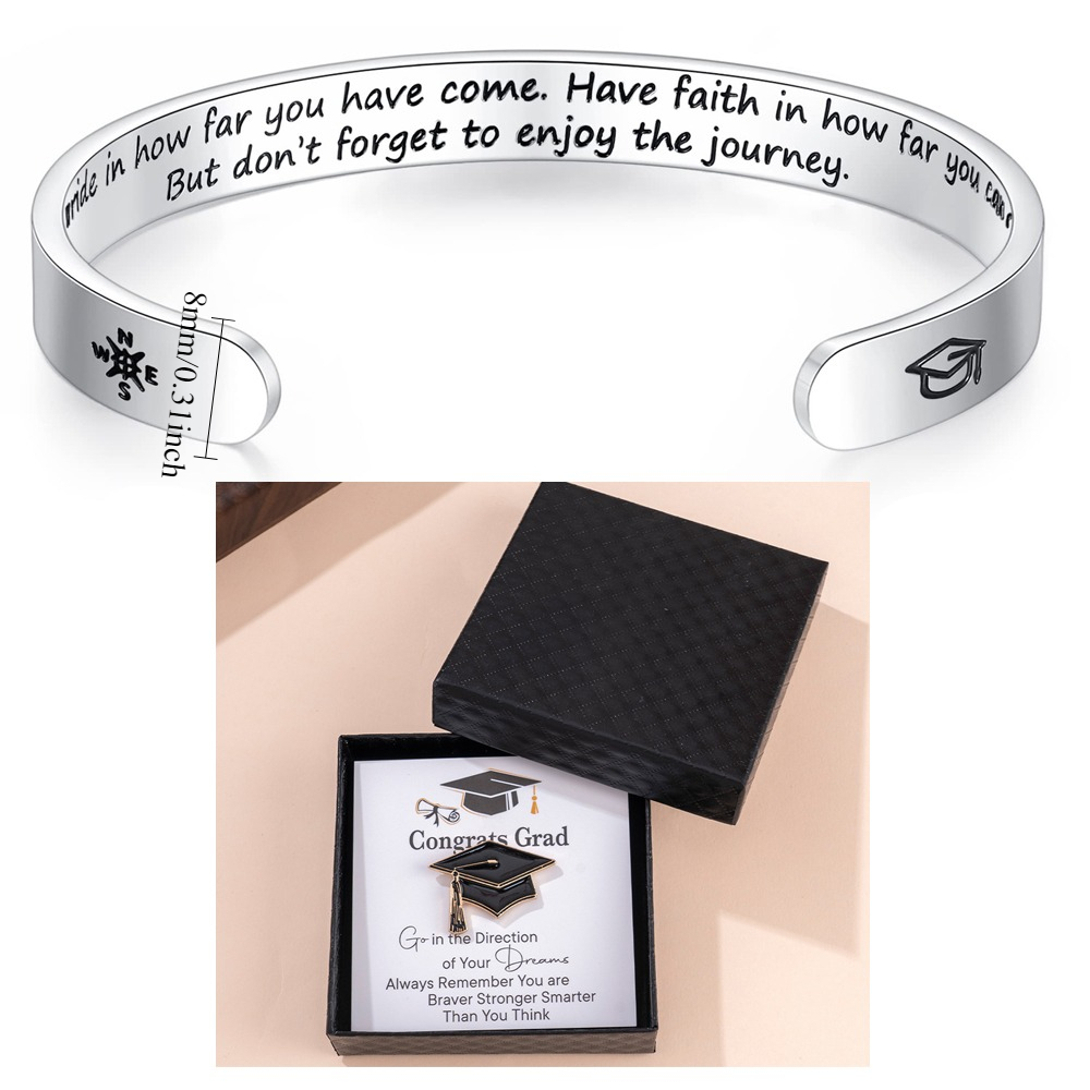 Grad Cap Box Graduation Gifts  - Embroidery Initials reseña y precio
