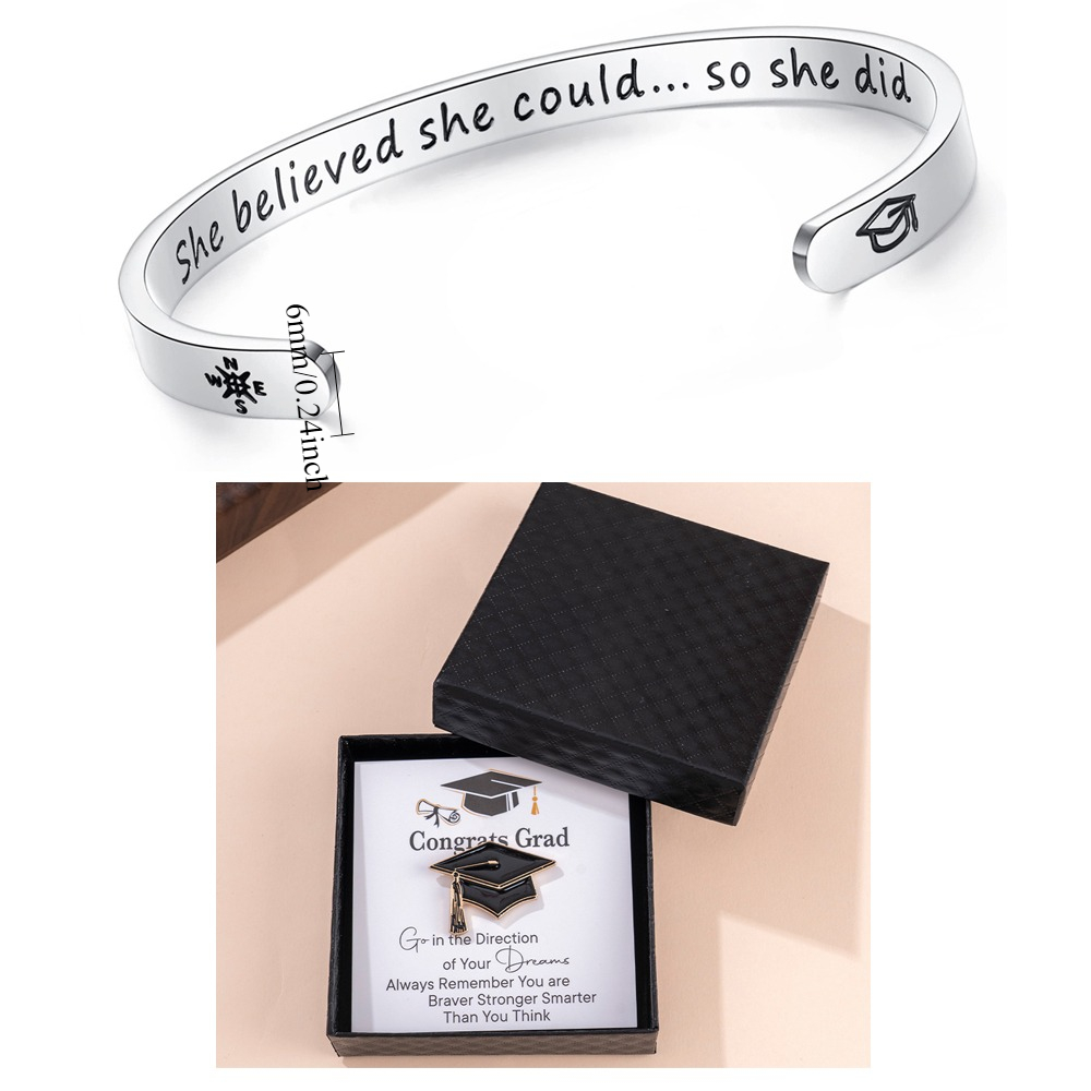 Grad Cap Box Graduation Gifts  - Embroidery Initials reseña y precio
