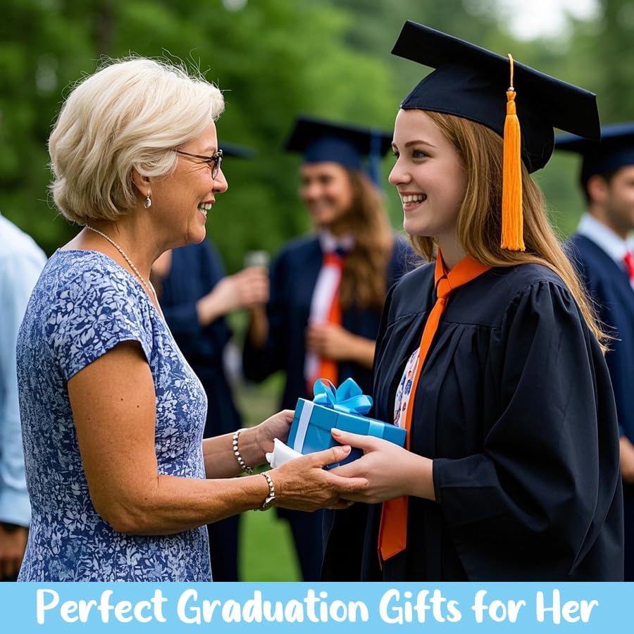 Grad Cap Box Graduation Gifts  - Embroidery Initials reseña y precio